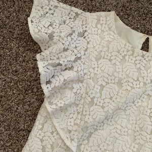 Ruffle Sleeve Lace Top
